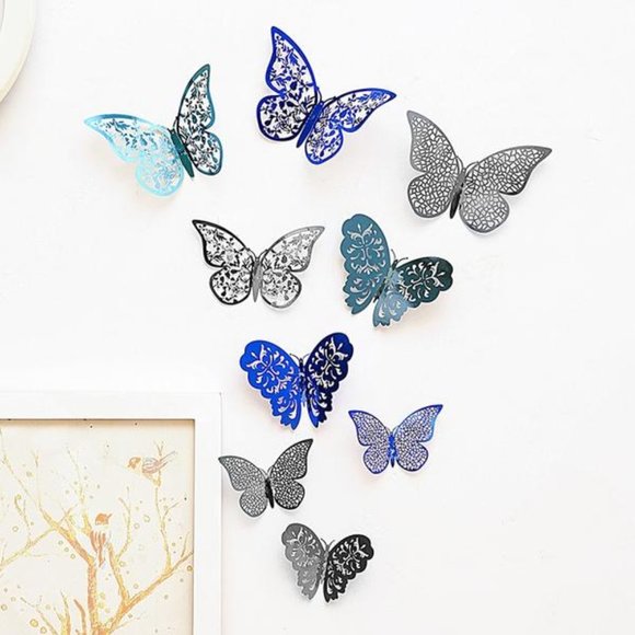 12 Pcs/Set New 3D Wall Stickers - Picture 1 of 16